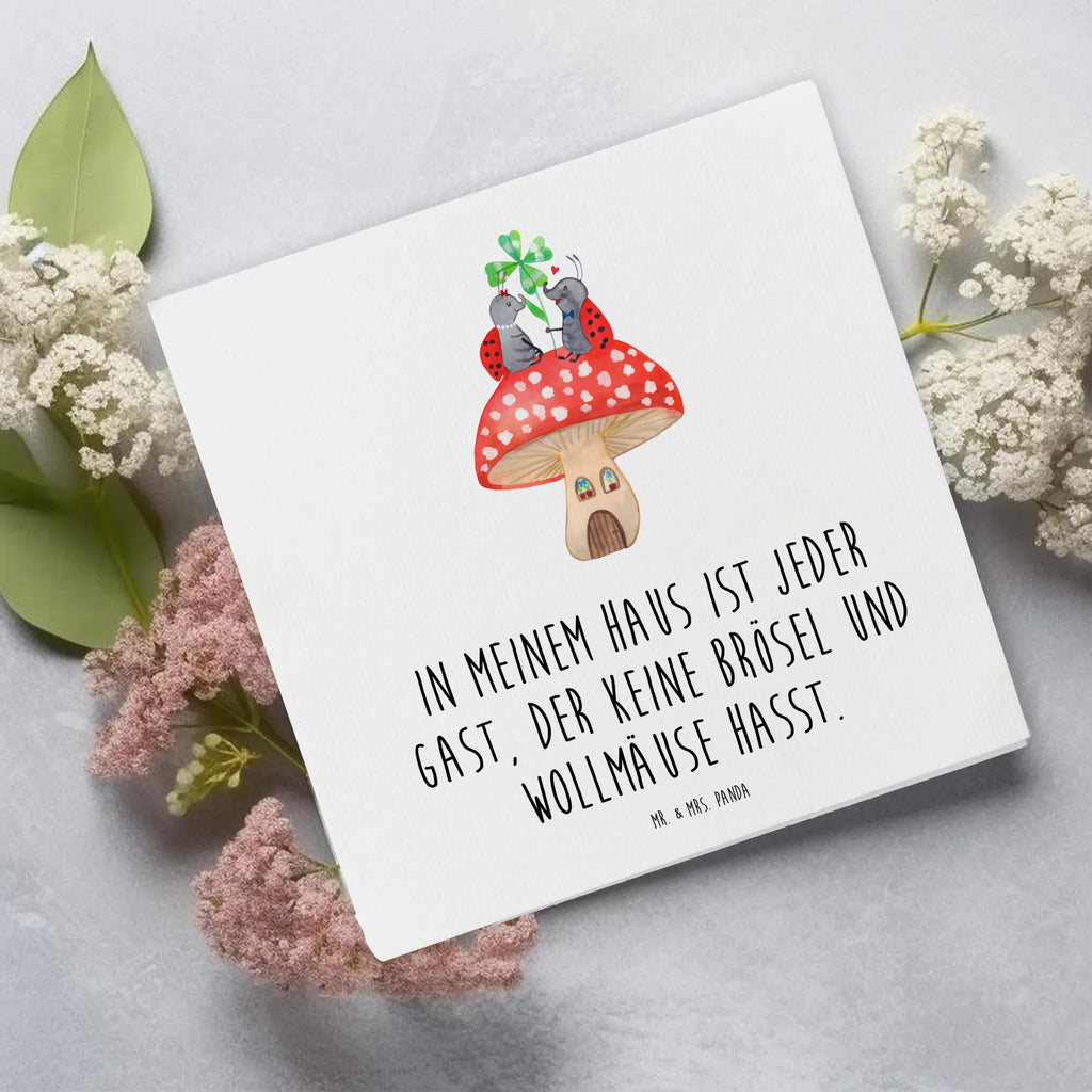 Deluxe Card ladybug toadstool Grußkarte, Hochwertige Grußkarte, Karte, Einladungskarte, Glückwunschkarte, Hochzeitskarte, Hochwertige Klappkarte, Klappkarte, Geburtstagskarte, Tiermotive, Gute Laune, lustige Sprüche, Tiere, zuhause, Marienkäfer, Haus, Fleigenpilzhaus, Wohnung, Fliegenpilz