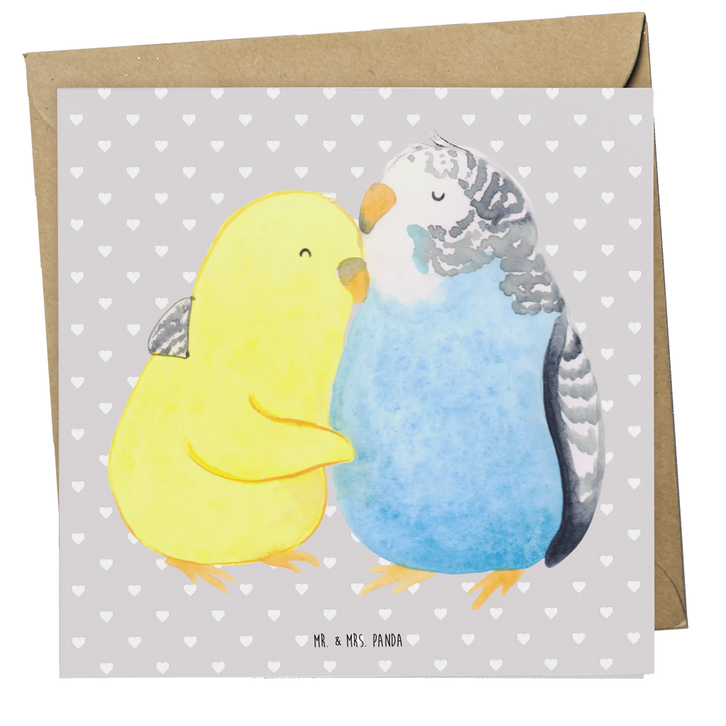 Deluxe Karte Wellensittich Liebe Hochwertige Klappkarte, Karte, Klappkarte, Hochwertige Grußkarte, Hochzeitskarte, Einladungskarte, Grußkarte, Glückwunschkarte, Geburtstagskarte, Liebe, Partner, Freund, Freundin, Ehemann, Ehefrau, Heiraten, Verlobung, Heiratsantrag, Liebesgeschenk, Jahrestag, Hocheitstag, Kuscheln, Vertrauen, Vögel, Wellensittich, Nähe