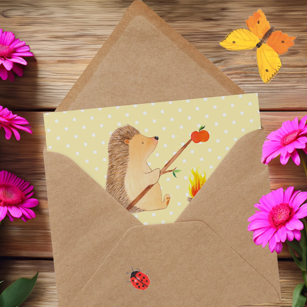 Deluxe Karte Igel Grillen Hochwertige Grußkarte, Hochwertige Klappkarte, Einladungskarte, Klappkarte, Grußkarte, Geburtstagskarte, Hochzeitskarte, Karte, Glückwunschkarte, Tiermotive, Gute Laune, lustige Sprüche, Tiere, Grillen, Sinn des Lebens, Spruch, Motivation, arbeitslos, Igel, Ziele