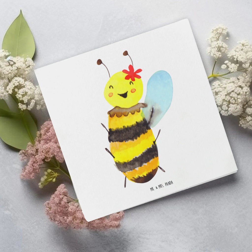 Deluxe Karte Biene Happy Klappkarte, Grußkarte, Hochzeitskarte, Hochwertige Grußkarte, Karte, Geburtstagskarte, Einladungskarte, Hochwertige Klappkarte, Glückwunschkarte, Biene, Wespe, Hummel