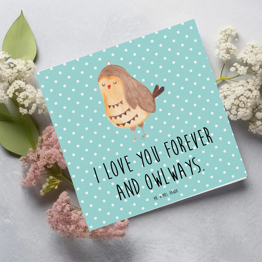 Deluxe Karte Eule Zufrieden Karte, Hochwertige Grußkarte, Klappkarte, Geburtstagskarte, Glückwunschkarte, Hochzeitskarte, Grußkarte, Hochwertige Klappkarte, Einladungskarte, Eule, Eule Spruch, Wortspiel lustig, Spruch schön, Romantisch, Liebe Spruch, Eule deko, Geschenk Hochzeitstag, Owl