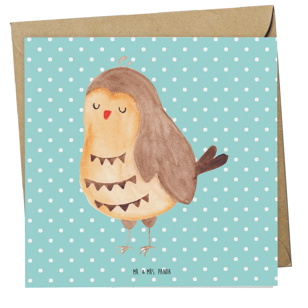 Deluxe Karte Eule Zufrieden Karte, Hochwertige Grußkarte, Klappkarte, Geburtstagskarte, Glückwunschkarte, Hochzeitskarte, Grußkarte, Hochwertige Klappkarte, Einladungskarte, Eule, Eule Spruch, Wortspiel lustig, Spruch schön, Romantisch, Liebe Spruch, Eule deko, Geschenk Hochzeitstag, Owl