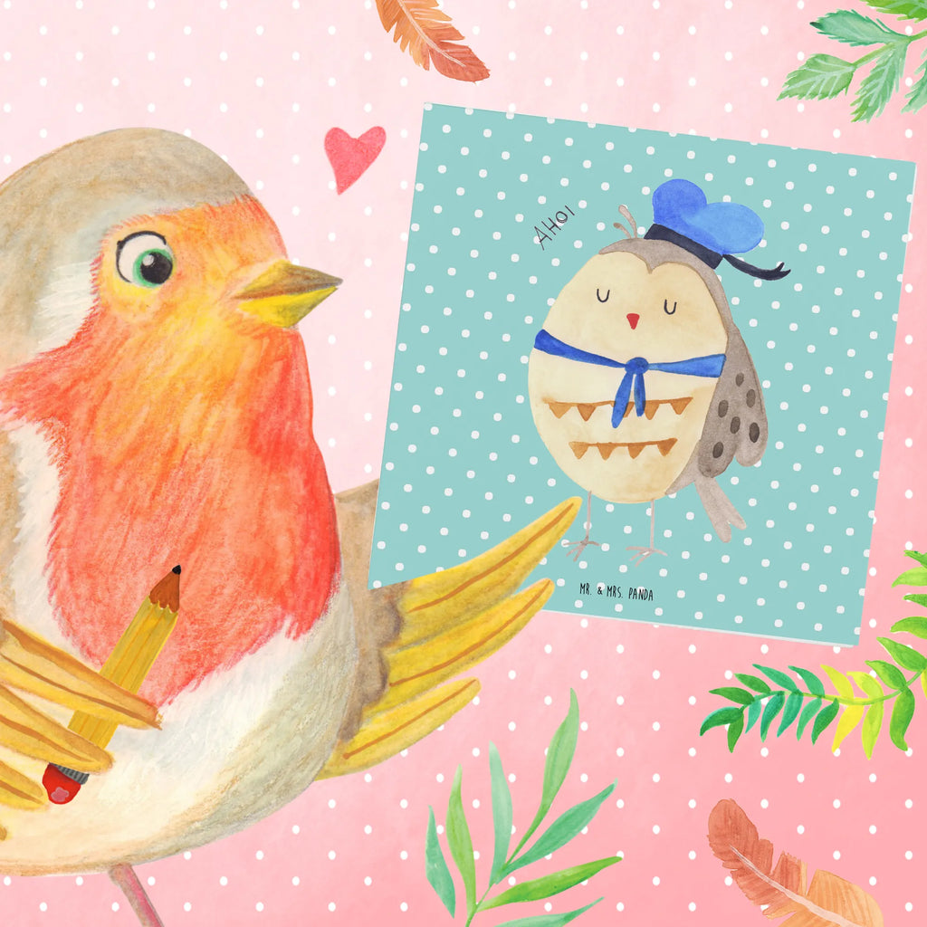 Deluxe Card Owl sailor Einladungskarte, Hochwertige Grußkarte, Geburtstagskarte, Klappkarte, Karte, Hochzeitskarte, Grußkarte, Glückwunschkarte, Hochwertige Klappkarte, Eule, Wortspiel lustig, Heimathafen, Ehe, Owl, Eule Spruch, Freundin, Seefahrer, Eule Deko, Matrose, Hochzeitstag Geschenk