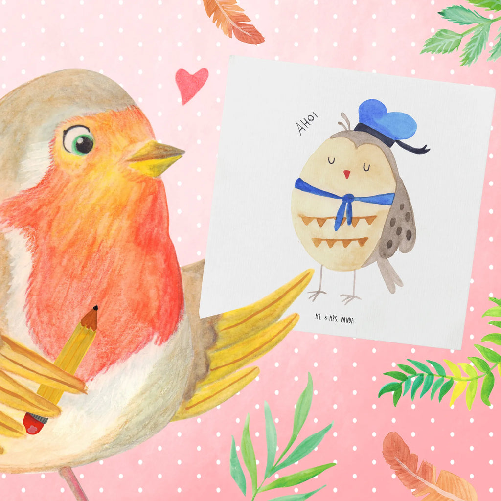 Deluxe Card Owl sailor Einladungskarte, Hochwertige Grußkarte, Geburtstagskarte, Klappkarte, Karte, Hochzeitskarte, Grußkarte, Glückwunschkarte, Hochwertige Klappkarte, Eule, Wortspiel lustig, Heimathafen, Ehe, Owl, Eule Spruch, Freundin, Seefahrer, Eule Deko, Matrose, Hochzeitstag Geschenk