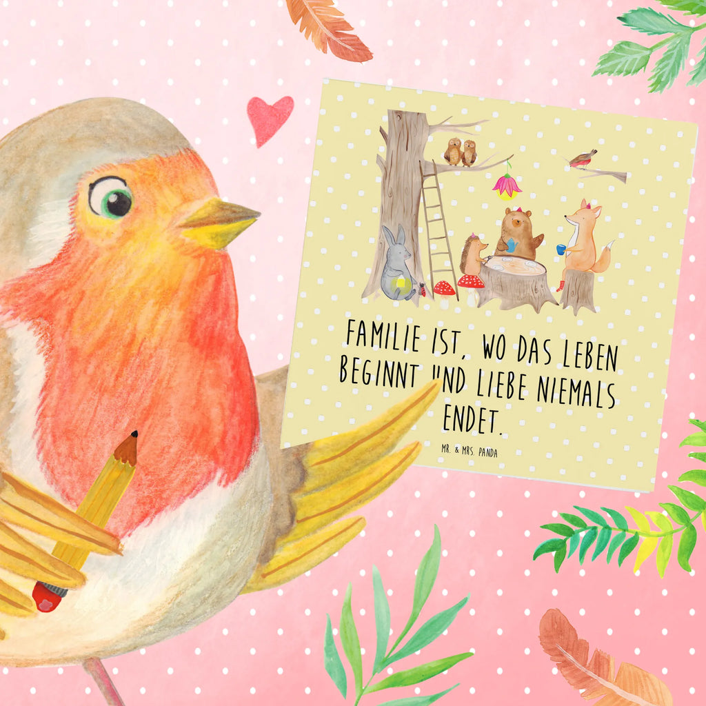 Deluxe Card forest animals picnic Klappkarte, Hochwertige Grußkarte, Hochwertige Klappkarte, Glückwunschkarte, Karte, Einladungskarte, Geburtstagskarte, Hochzeitskarte, Grußkarte, Tiermotive, Gute Laune, lustige Sprüche, Tiere, Eichhörnchen, Fuchs, Waldtiere, Wald, Maus, Hase, Igel, Picknick