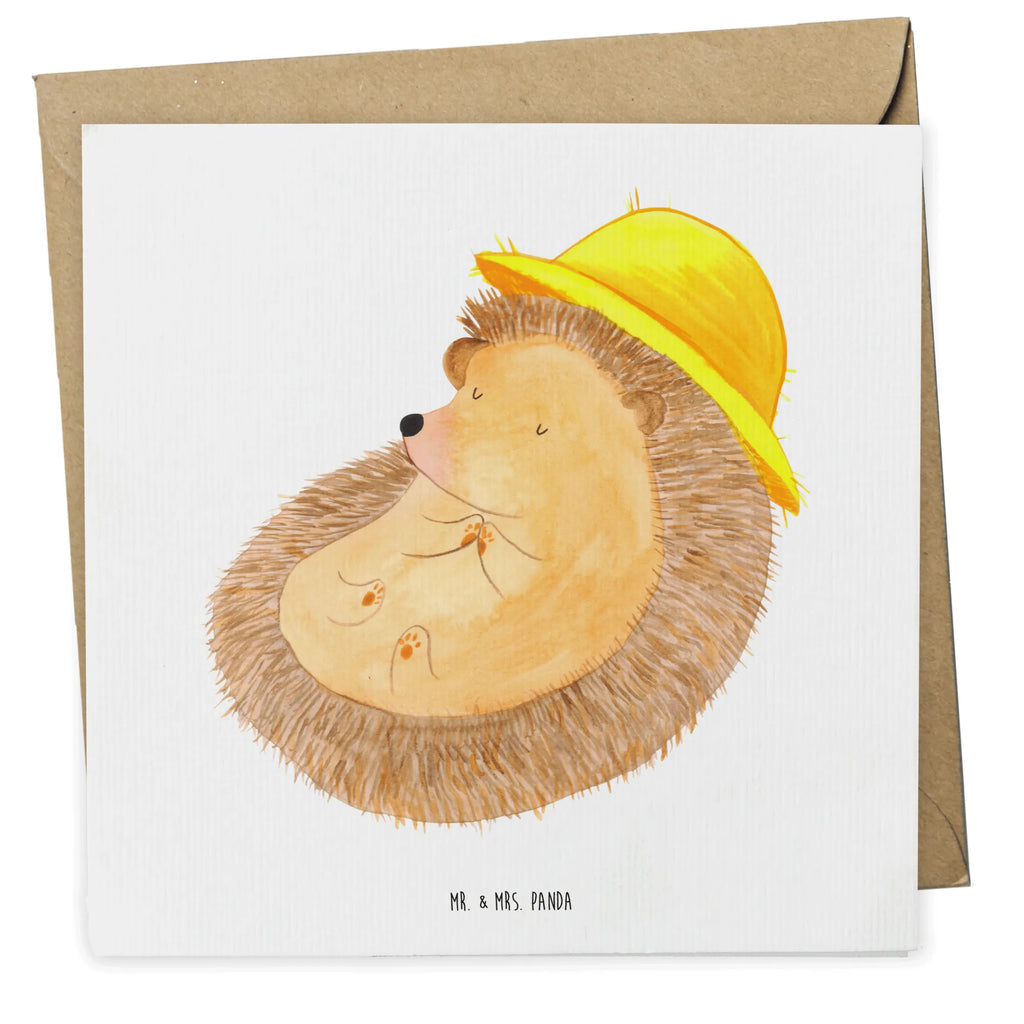 Deluxe Karte Igel Beten Hochzeitskarte, Geburtstagskarte, Klappkarte, Grußkarte, Karte, Hochwertige Klappkarte, Einladungskarte, Glückwunschkarte, Hochwertige Grußkarte, Tiermotive, Gute Laune, lustige Sprüche, Tiere, Amen, Igel, Sonnenhut, Dankbarkeit, Leben, Igel mit Hut, genießen, Gott, beten, Dankbar sein, dankbar