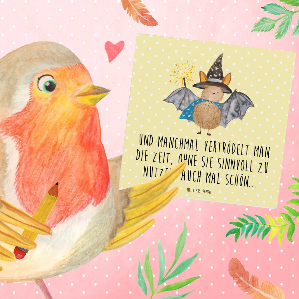 Deluxe Karte Fledermaus Zauberer Hochwertige Grußkarte, Einladungskarte, Hochwertige Klappkarte, Glückwunschkarte, Geburtstagskarte, Karte, Klappkarte, Grußkarte, Hochzeitskarte, Tiermotive, Gute Laune, lustige Sprüche, Tiere, Zauberer, reinsteigern, Fledermäuse, Frauen, Fledermaus, Magier