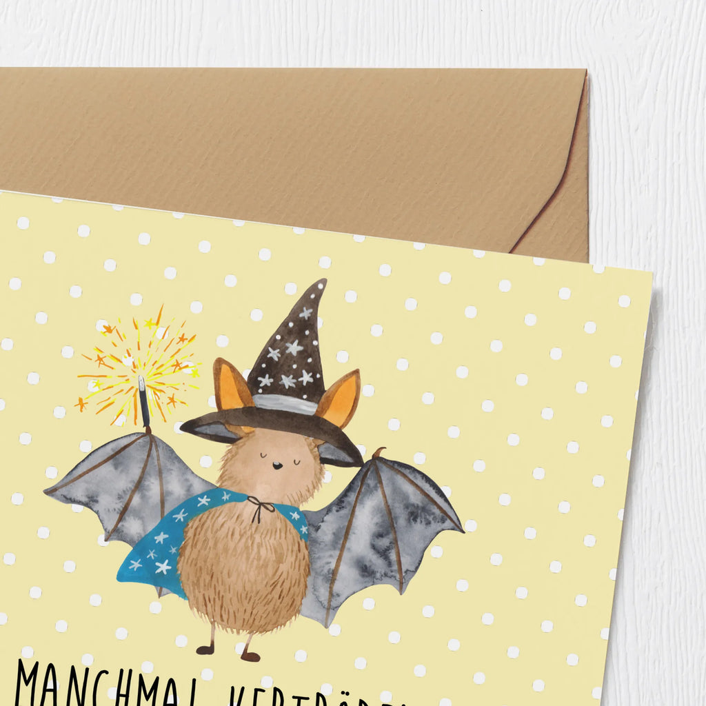 Deluxe Karte Fledermaus Zauberer Hochwertige Grußkarte, Einladungskarte, Hochwertige Klappkarte, Glückwunschkarte, Geburtstagskarte, Karte, Klappkarte, Grußkarte, Hochzeitskarte, Tiermotive, Gute Laune, lustige Sprüche, Tiere, Zauberer, reinsteigern, Fledermäuse, Frauen, Fledermaus, Magier