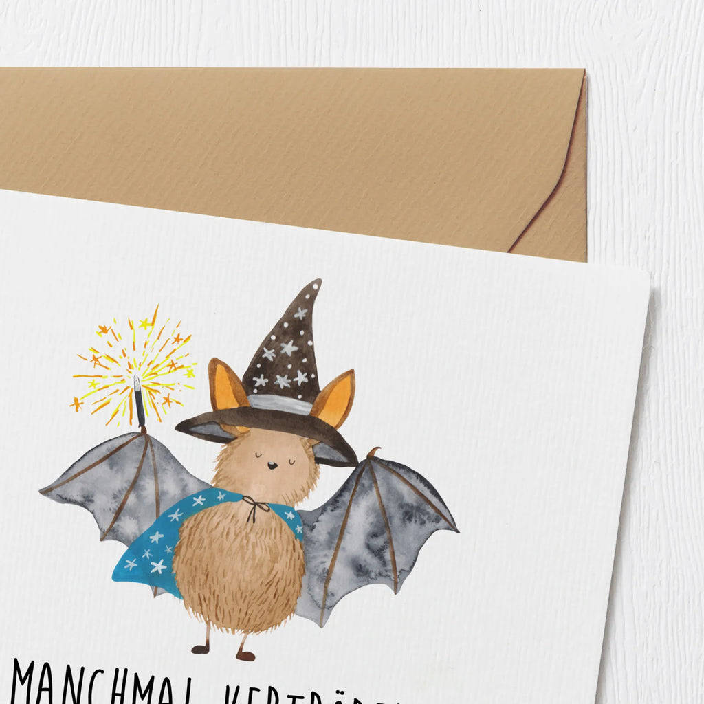 Deluxe Karte Fledermaus Zauberer Hochwertige Grußkarte, Einladungskarte, Hochwertige Klappkarte, Glückwunschkarte, Geburtstagskarte, Karte, Klappkarte, Grußkarte, Hochzeitskarte, Tiermotive, Gute Laune, lustige Sprüche, Tiere, Zauberer, reinsteigern, Fledermäuse, Frauen, Fledermaus, Magier