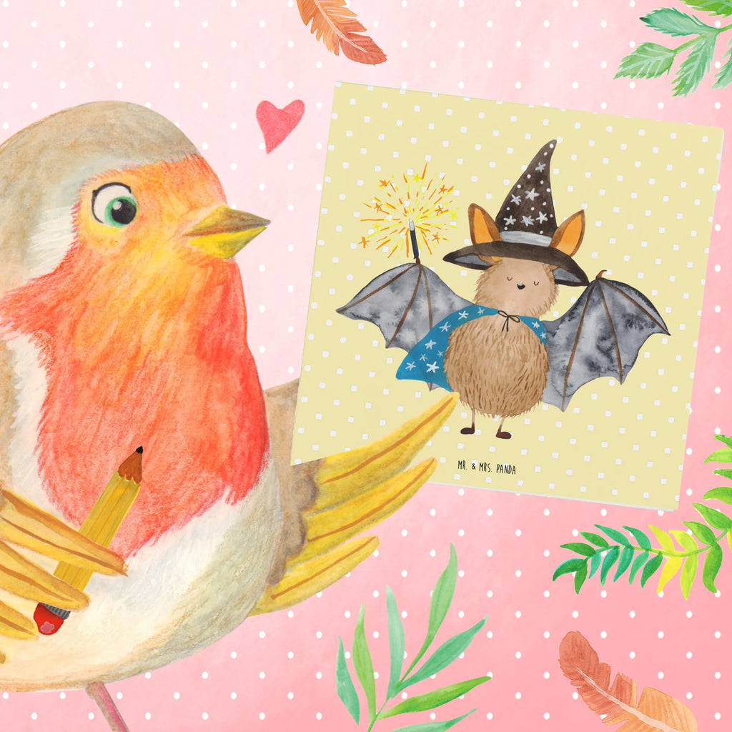 Deluxe Karte Fledermaus Zauberer Hochwertige Grußkarte, Einladungskarte, Hochwertige Klappkarte, Glückwunschkarte, Geburtstagskarte, Karte, Klappkarte, Grußkarte, Hochzeitskarte, Tiermotive, Gute Laune, lustige Sprüche, Tiere, Zauberer, reinsteigern, Fledermäuse, Frauen, Fledermaus, Magier