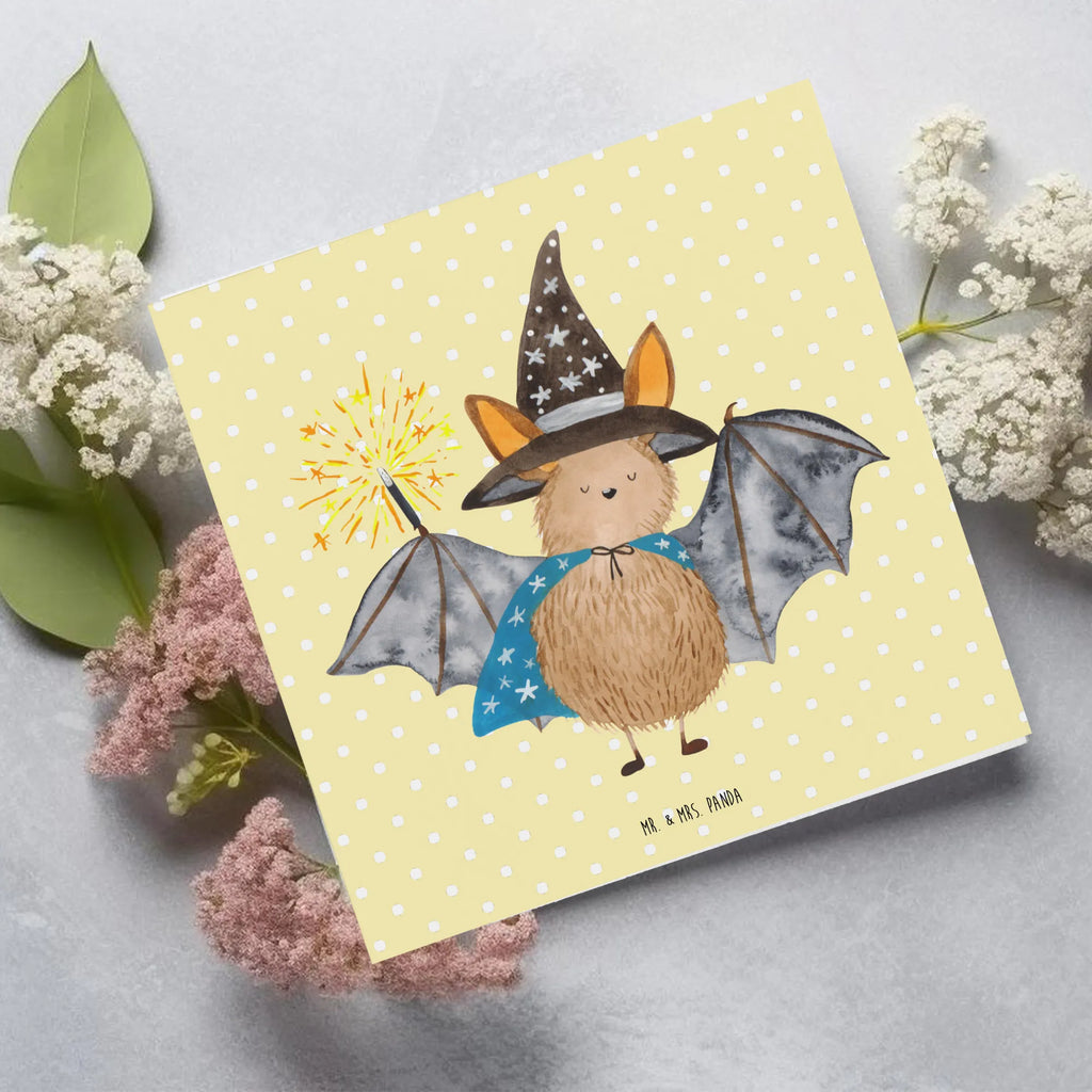 Deluxe Karte Fledermaus Zauberer Hochwertige Grußkarte, Einladungskarte, Hochwertige Klappkarte, Glückwunschkarte, Geburtstagskarte, Karte, Klappkarte, Grußkarte, Hochzeitskarte, Tiermotive, Gute Laune, lustige Sprüche, Tiere, Zauberer, reinsteigern, Fledermäuse, Frauen, Fledermaus, Magier