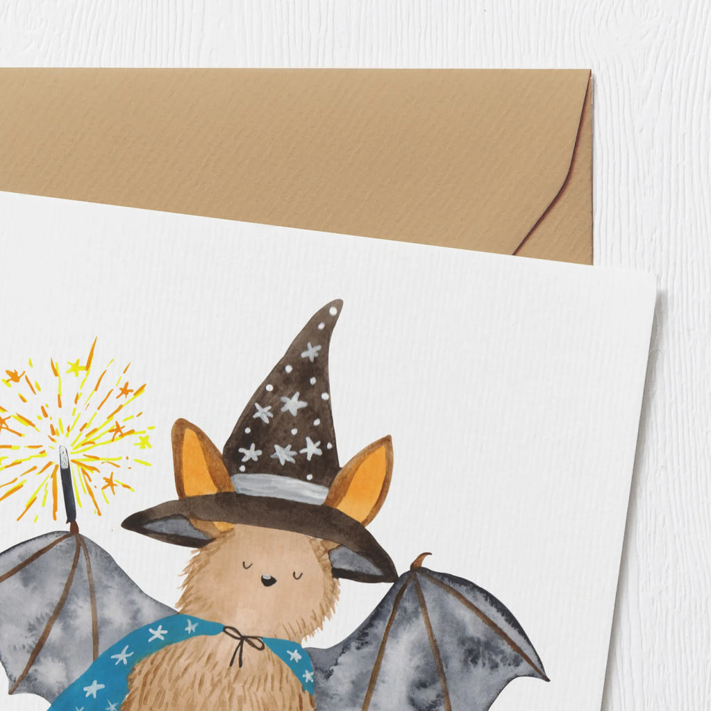 Deluxe Karte Fledermaus Zauberer Hochwertige Grußkarte, Einladungskarte, Hochwertige Klappkarte, Glückwunschkarte, Geburtstagskarte, Karte, Klappkarte, Grußkarte, Hochzeitskarte, Tiermotive, Gute Laune, lustige Sprüche, Tiere, Zauberer, reinsteigern, Fledermäuse, Frauen, Fledermaus, Magier