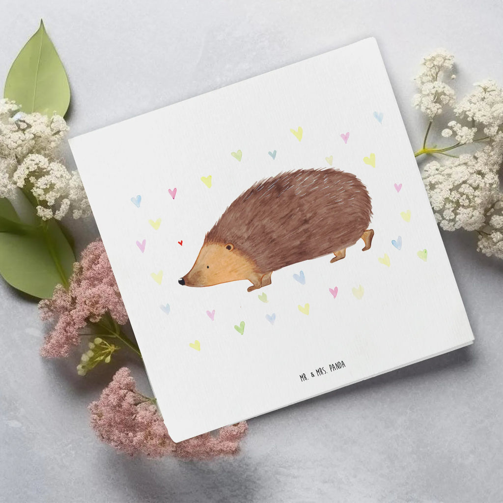 Deluxe Karte Igel Herzen Karte, Einladungskarte, Glückwunschkarte, Geburtstagskarte, Grußkarte, Klappkarte, Hochwertige Klappkarte, Hochzeitskarte, Hochwertige Grußkarte, Tiermotive, Gute Laune, lustige Sprüche, Tiere, Vertrauen, Herzen, Liebe, Herz, Leben, Igel, Kuss