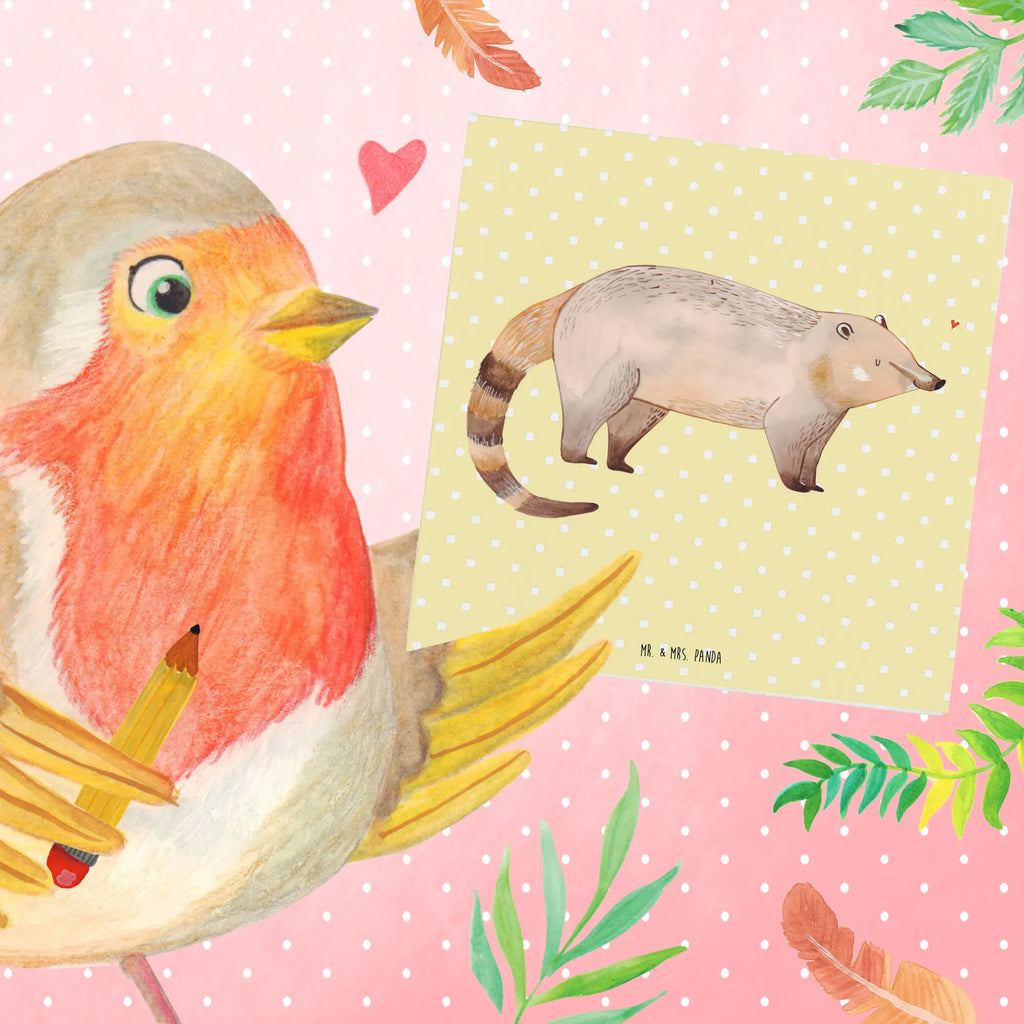 Deluxe Karte Nasenbär Karte, Geburtstagskarte, Glückwunschkarte, Einladungskarte, Grußkarte, Hochwertige Grußkarte, Hochzeitskarte, Hochwertige Klappkarte, Klappkarte, Tiermotive, Gute Laune, lustige Sprüche, Tiere, Nasenbär, Bär, Rüsselbär, Nasenbären