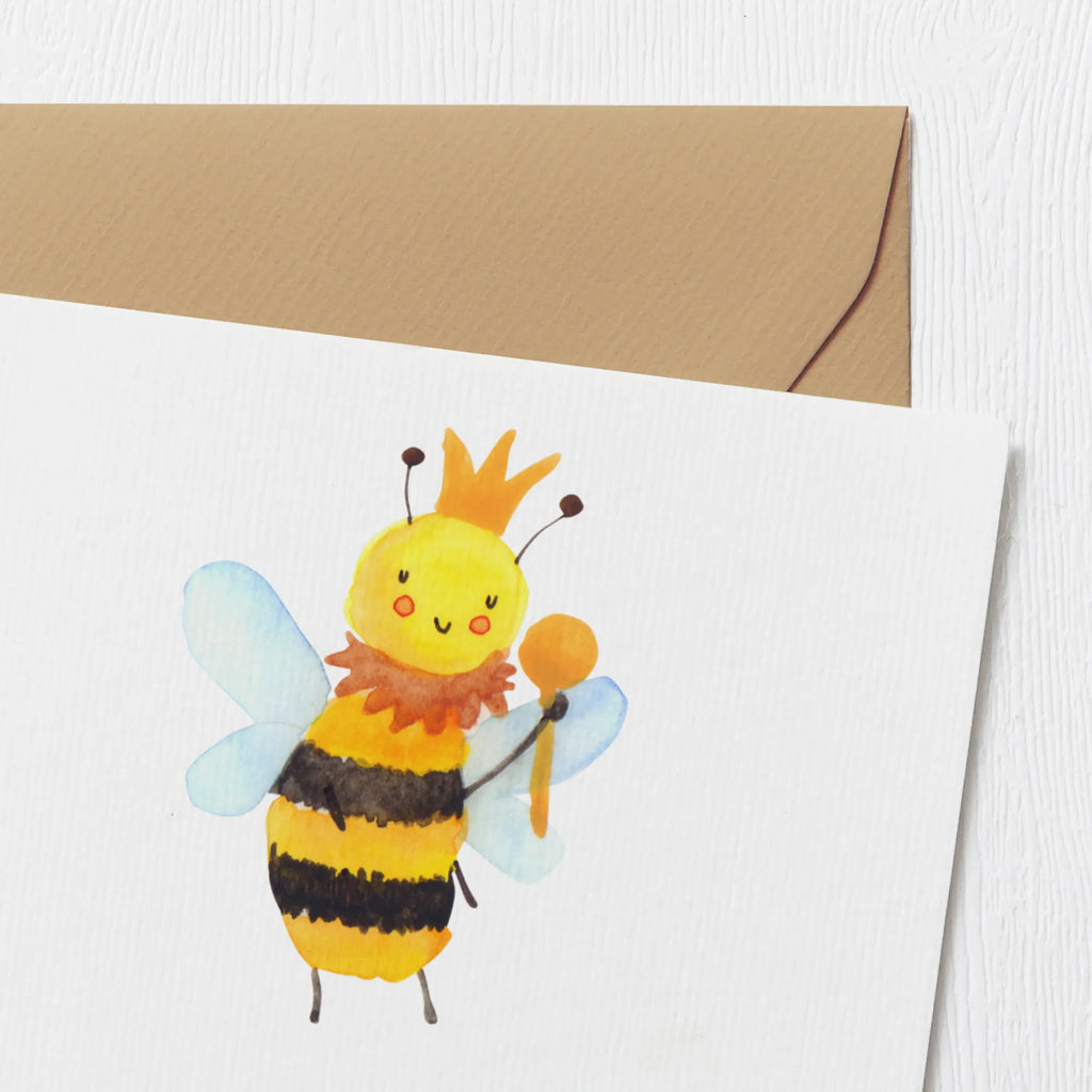 Deluxe Karte Biene König Geburtstagskarte, Karte, Hochzeitskarte, Einladungskarte, Klappkarte, Glückwunschkarte, Grußkarte, Hochwertige Grußkarte, Hochwertige Klappkarte, Biene, Wespe, Hummel