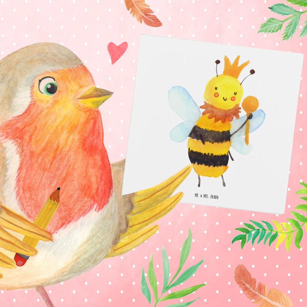 Deluxe Karte Biene König Geburtstagskarte, Karte, Hochzeitskarte, Einladungskarte, Klappkarte, Glückwunschkarte, Grußkarte, Hochwertige Grußkarte, Hochwertige Klappkarte, Biene, Wespe, Hummel