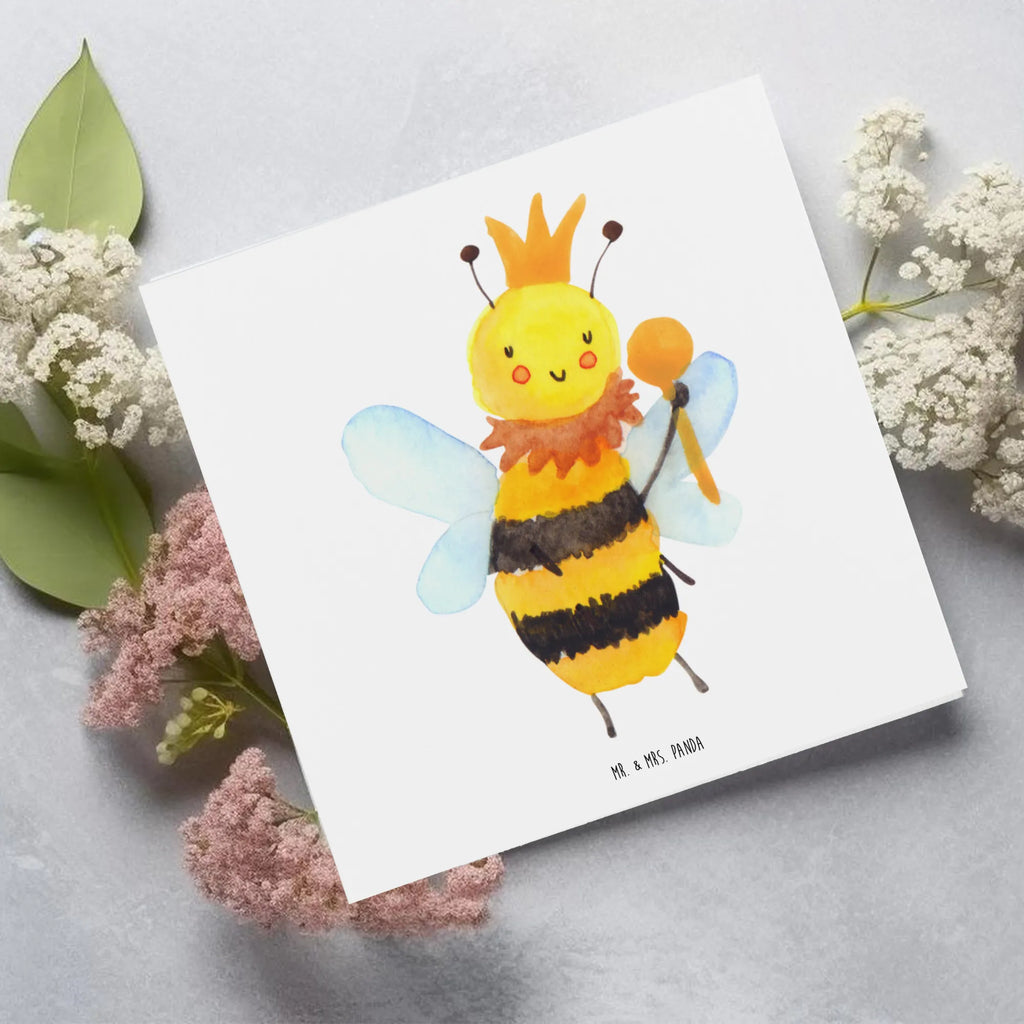 Deluxe Karte Biene König Geburtstagskarte, Karte, Hochzeitskarte, Einladungskarte, Klappkarte, Glückwunschkarte, Grußkarte, Hochwertige Grußkarte, Hochwertige Klappkarte, Biene, Wespe, Hummel