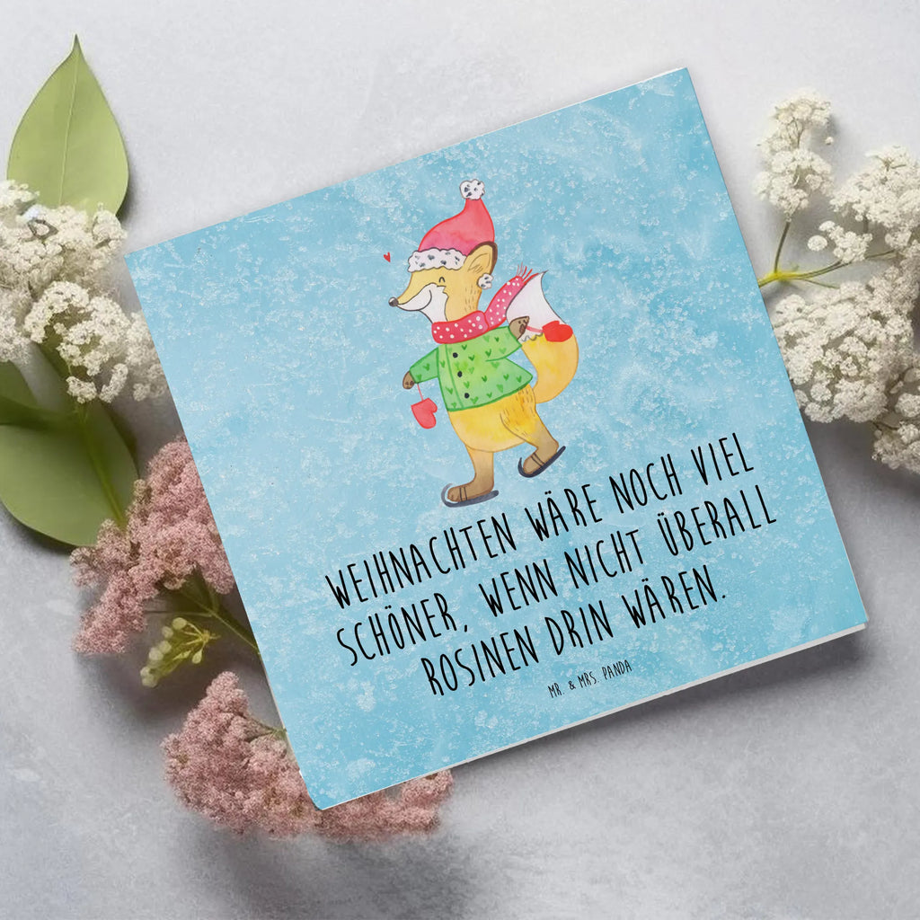 Deluxe Karte Fuchs  Schlittschuhe Klappkarte, Einladungskarte, Hochwertige Grußkarte, Glückwunschkarte, Karte, Hochwertige Klappkarte, Grußkarte, Geburtstagskarte, Hochzeitskarte, Winter, Weihnachten, Weihnachtsdeko, Nikolaus, Advent, Heiligabend, Wintermotiv, Weihnachtsmann, Weihnachtszeit, Tannenbaum, Weihnachtsbaum, Weihnachtstage