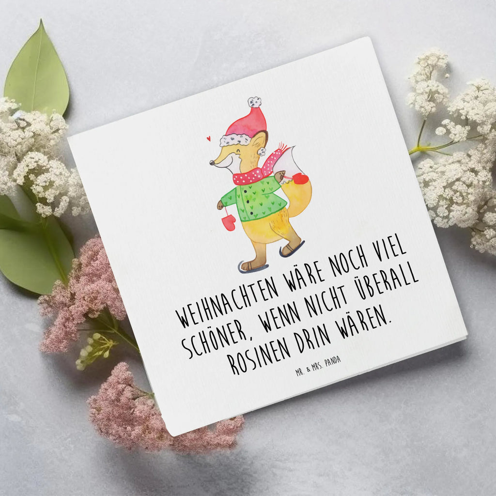 Deluxe Karte Fuchs  Schlittschuhe Klappkarte, Einladungskarte, Hochwertige Grußkarte, Glückwunschkarte, Karte, Hochwertige Klappkarte, Grußkarte, Geburtstagskarte, Hochzeitskarte, Winter, Weihnachten, Weihnachtsdeko, Nikolaus, Advent, Heiligabend, Wintermotiv, Weihnachtsmann, Weihnachtszeit, Tannenbaum, Weihnachtsbaum, Weihnachtstage