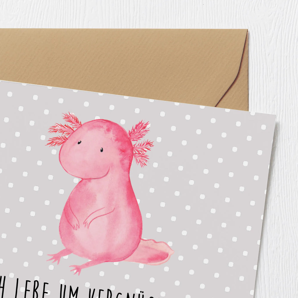 Deluxe Card axolotl zero Geburtstagskarte, Hochwertige Grußkarte, Grußkarte, Hochwertige Klappkarte, Glückwunschkarte, Karte, Einladungskarte, Klappkarte, Hochzeitskarte, Axolotl, Molch, Weisheit, Liebe, Axolot, Freundin, zufrieden, Lebensweisheit, fröhlich, vergnügt, Lebensstil