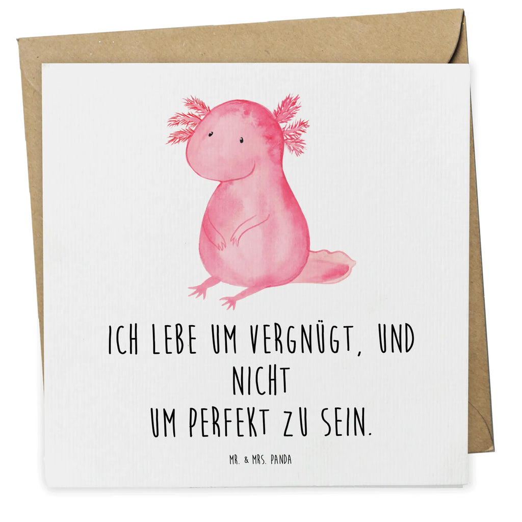 Deluxe Card axolotl zero Geburtstagskarte, Hochwertige Grußkarte, Grußkarte, Hochwertige Klappkarte, Glückwunschkarte, Karte, Einladungskarte, Klappkarte, Hochzeitskarte, Axolotl, Molch, Weisheit, Liebe, Axolot, Freundin, zufrieden, Lebensweisheit, fröhlich, vergnügt, Lebensstil