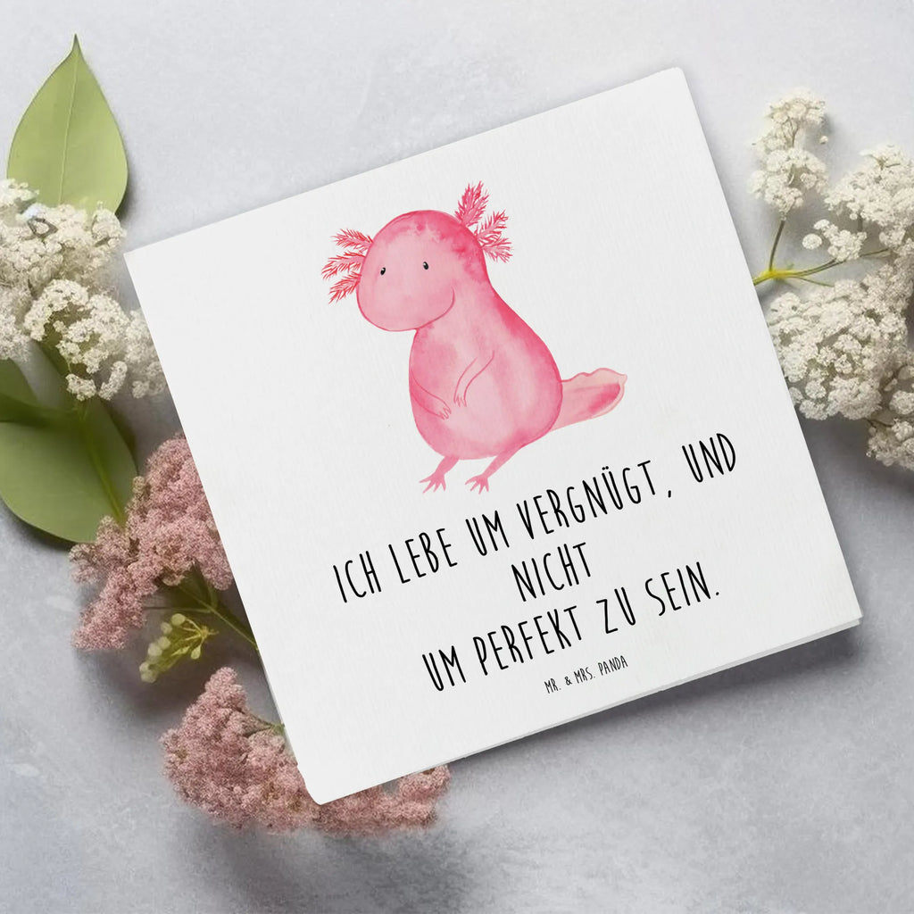 Deluxe Card axolotl zero Geburtstagskarte, Hochwertige Grußkarte, Grußkarte, Hochwertige Klappkarte, Glückwunschkarte, Karte, Einladungskarte, Klappkarte, Hochzeitskarte, Axolotl, Molch, Weisheit, Liebe, Axolot, Freundin, zufrieden, Lebensweisheit, fröhlich, vergnügt, Lebensstil