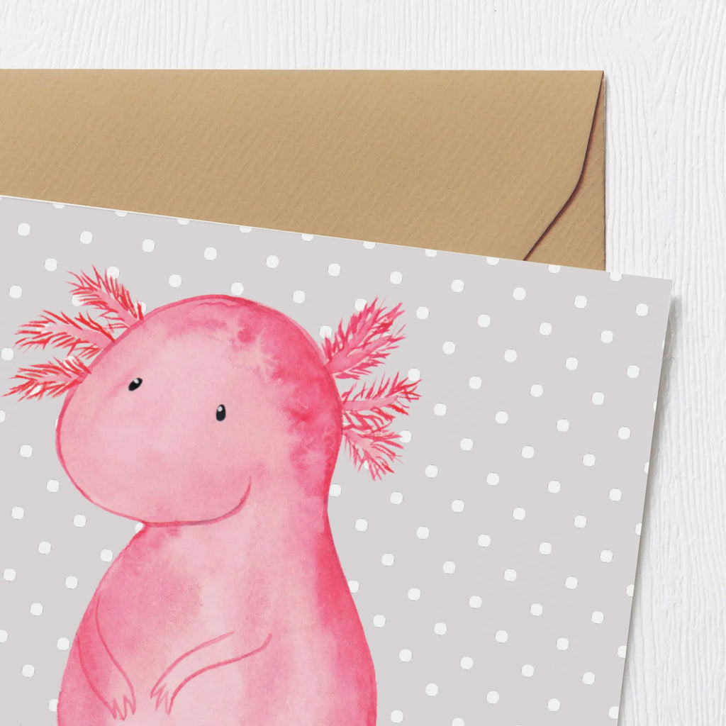 Deluxe Card axolotl zero Geburtstagskarte, Hochwertige Grußkarte, Grußkarte, Hochwertige Klappkarte, Glückwunschkarte, Karte, Einladungskarte, Klappkarte, Hochzeitskarte, Axolotl, Molch, Weisheit, Liebe, Axolot, Freundin, zufrieden, Lebensweisheit, fröhlich, vergnügt, Lebensstil