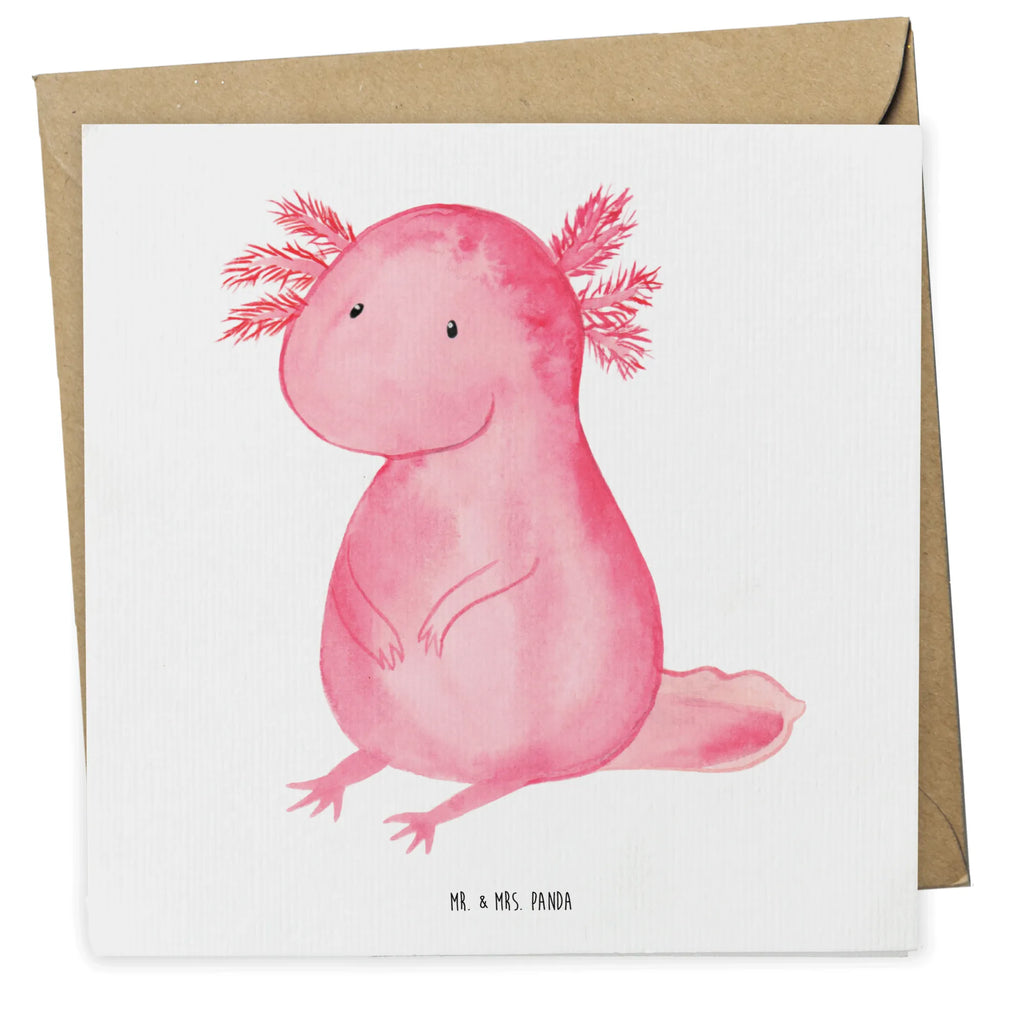 Deluxe Card axolotl zero Geburtstagskarte, Hochwertige Grußkarte, Grußkarte, Hochwertige Klappkarte, Glückwunschkarte, Karte, Einladungskarte, Klappkarte, Hochzeitskarte, Axolotl, Molch, Weisheit, Liebe, Axolot, Freundin, zufrieden, Lebensweisheit, fröhlich, vergnügt, Lebensstil