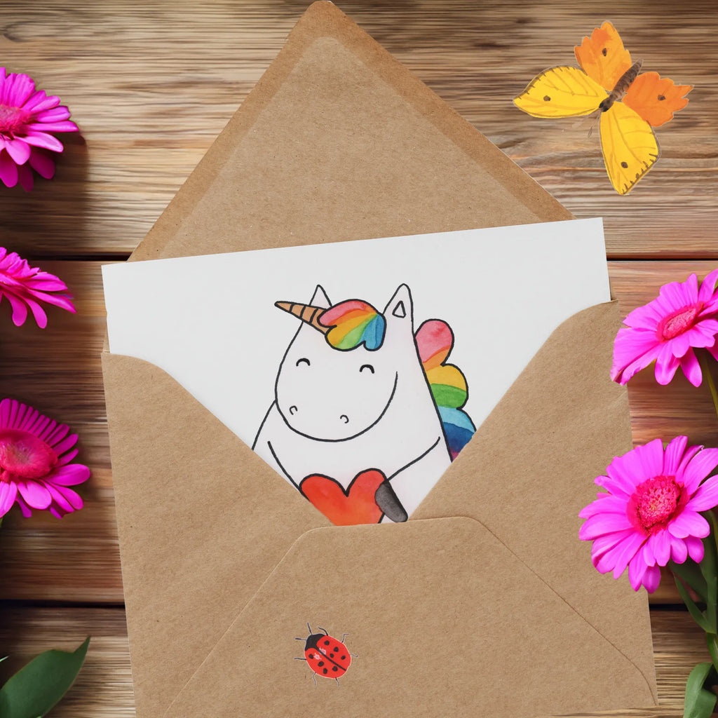 Deluxe Card unicorn Heart Hochwertige Grußkarte, Klappkarte, Einladungskarte, Grußkarte, Glückwunschkarte, Karte, Hochzeitskarte, Hochwertige Klappkarte, Geburtstagskarte, Einhorn, Einhörner, Einhorn Deko, Unicorn, Freundin, bunt, schlimm, böse, Herz, anders, witzig, lustig