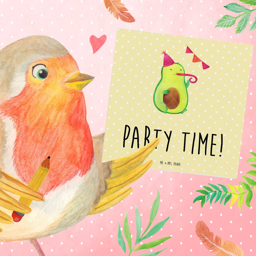 Deluxe Card avocado party time Hochzeitskarte, Klappkarte, Geburtstagskarte, Hochwertige Klappkarte, Karte, Hochwertige Grußkarte, Grußkarte, Glückwunschkarte, Einladungskarte, Avocado, Veggie, Vegan, Gesund