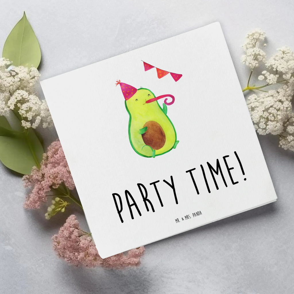 Deluxe Card avocado party time Hochzeitskarte, Klappkarte, Geburtstagskarte, Hochwertige Klappkarte, Karte, Hochwertige Grußkarte, Grußkarte, Glückwunschkarte, Einladungskarte, Avocado, Veggie, Vegan, Gesund