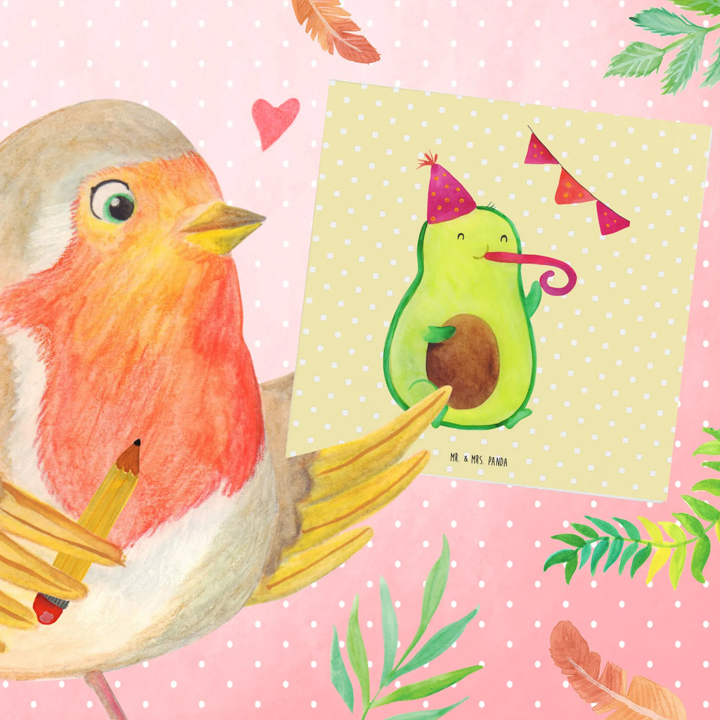 Deluxe Card avocado party time Hochzeitskarte, Klappkarte, Geburtstagskarte, Hochwertige Klappkarte, Karte, Hochwertige Grußkarte, Grußkarte, Glückwunschkarte, Einladungskarte, Avocado, Veggie, Vegan, Gesund