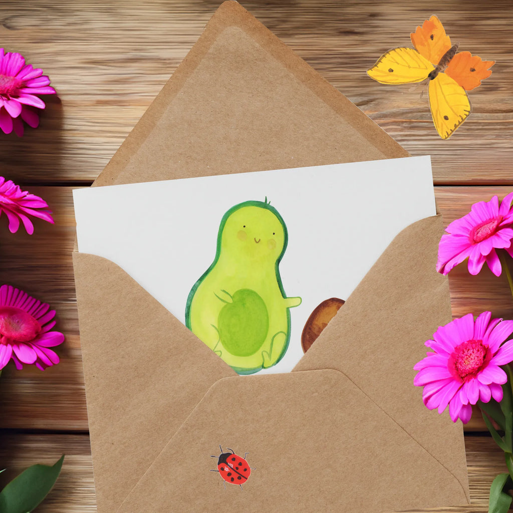 Deluxe Karte Avocado Kern rollt Geburtstagskarte, Karte, Hochwertige Klappkarte, Hochzeitskarte, Hochwertige Grußkarte, Einladungskarte, Grußkarte, Klappkarte, Glückwunschkarte, Avocado, Veggie, Vegan, Gesund, Love, Baby, Schwangerschaft, zur Geburt, Avocados, große Liebe, Säugling, Babyparty, Liebe, Geburtstag, Kind, Schwanger, Geburt, erstes Kind