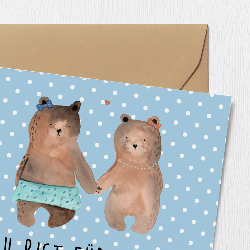 Deluxe Karte Bär Freundin Klappkarte, Einladungskarte, Glückwunschkarte, Hochwertige Grußkarte, Karte, Grußkarte, Hochwertige Klappkarte, Hochzeitskarte, Geburtstagskarte, Bär, Teddy, Teddybär, Bär Freundin Beste Freund Liebe Liebesbeweis Verliebt Kumpel Kumpeliene