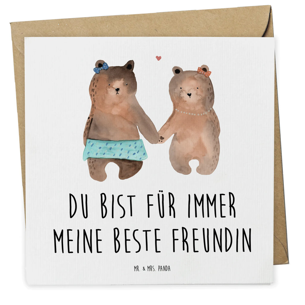Deluxe Karte Bär Freundin Klappkarte, Einladungskarte, Glückwunschkarte, Hochwertige Grußkarte, Karte, Grußkarte, Hochwertige Klappkarte, Hochzeitskarte, Geburtstagskarte, Bär, Teddy, Teddybär, Bär Freundin Beste Freund Liebe Liebesbeweis Verliebt Kumpel Kumpeliene