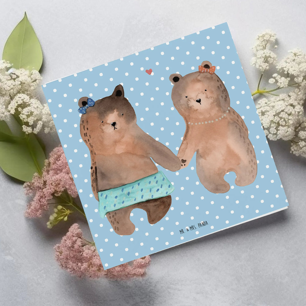 Deluxe Karte Bär Freundin Klappkarte, Einladungskarte, Glückwunschkarte, Hochwertige Grußkarte, Karte, Grußkarte, Hochwertige Klappkarte, Hochzeitskarte, Geburtstagskarte, Bär, Teddy, Teddybär, Bär Freundin Beste Freund Liebe Liebesbeweis Verliebt Kumpel Kumpeliene