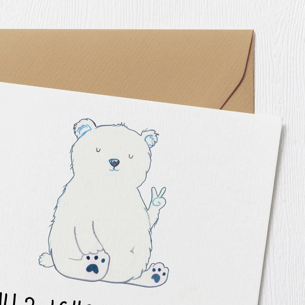 Deluxe Karte Eisbär Faul Hochzeitskarte, Karte, Glückwunschkarte, Grußkarte, Einladungskarte, Geburtstagskarte, Klappkarte, Hochwertige Klappkarte, Hochwertige Grußkarte, Bär, Teddy, Teddybär, Arbeit, Eisbär, Büro, Arbeitsplatz, Entspannen, Nordpol, Relaxen, Bürojob, Faul, Homeoffice