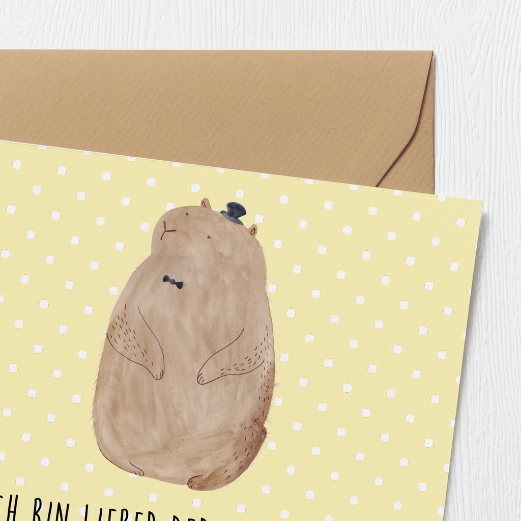 Deluxe Karte Murmeltier Klappkarte, Hochwertige Klappkarte, Einladungskarte, Geburtstagskarte, Hochwertige Grußkarte, Grußkarte, Karte, Hochzeitskarte, Glückwunschkarte, Tiermotive, Gute Laune, lustige Sprüche, Tiere, Fröhlichkeit, Knigge, Respekt, Murmeltier, Freundlichkeit, Anstand