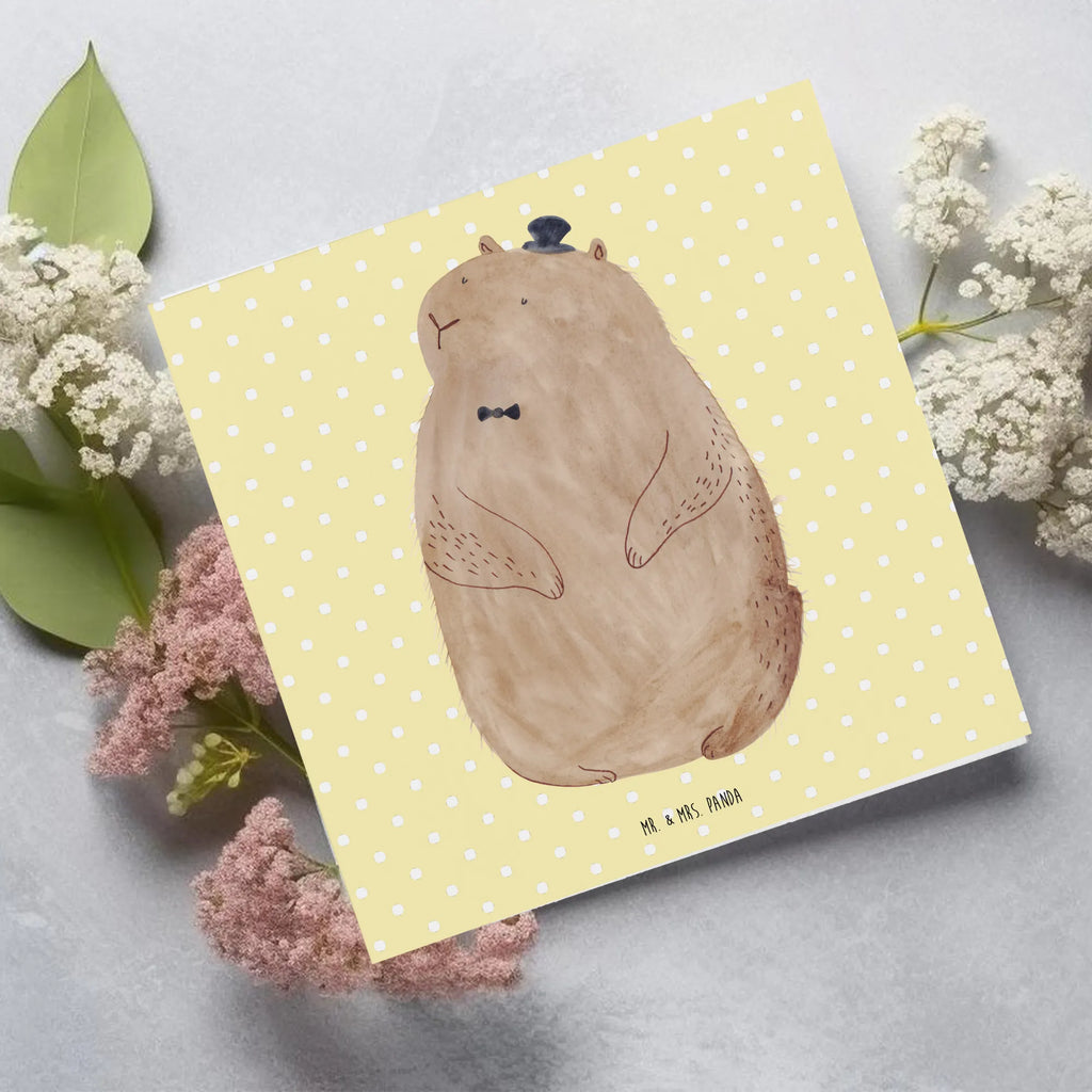 Deluxe Karte Murmeltier Klappkarte, Hochwertige Klappkarte, Einladungskarte, Geburtstagskarte, Hochwertige Grußkarte, Grußkarte, Karte, Hochzeitskarte, Glückwunschkarte, Tiermotive, Gute Laune, lustige Sprüche, Tiere, Fröhlichkeit, Knigge, Respekt, Murmeltier, Freundlichkeit, Anstand