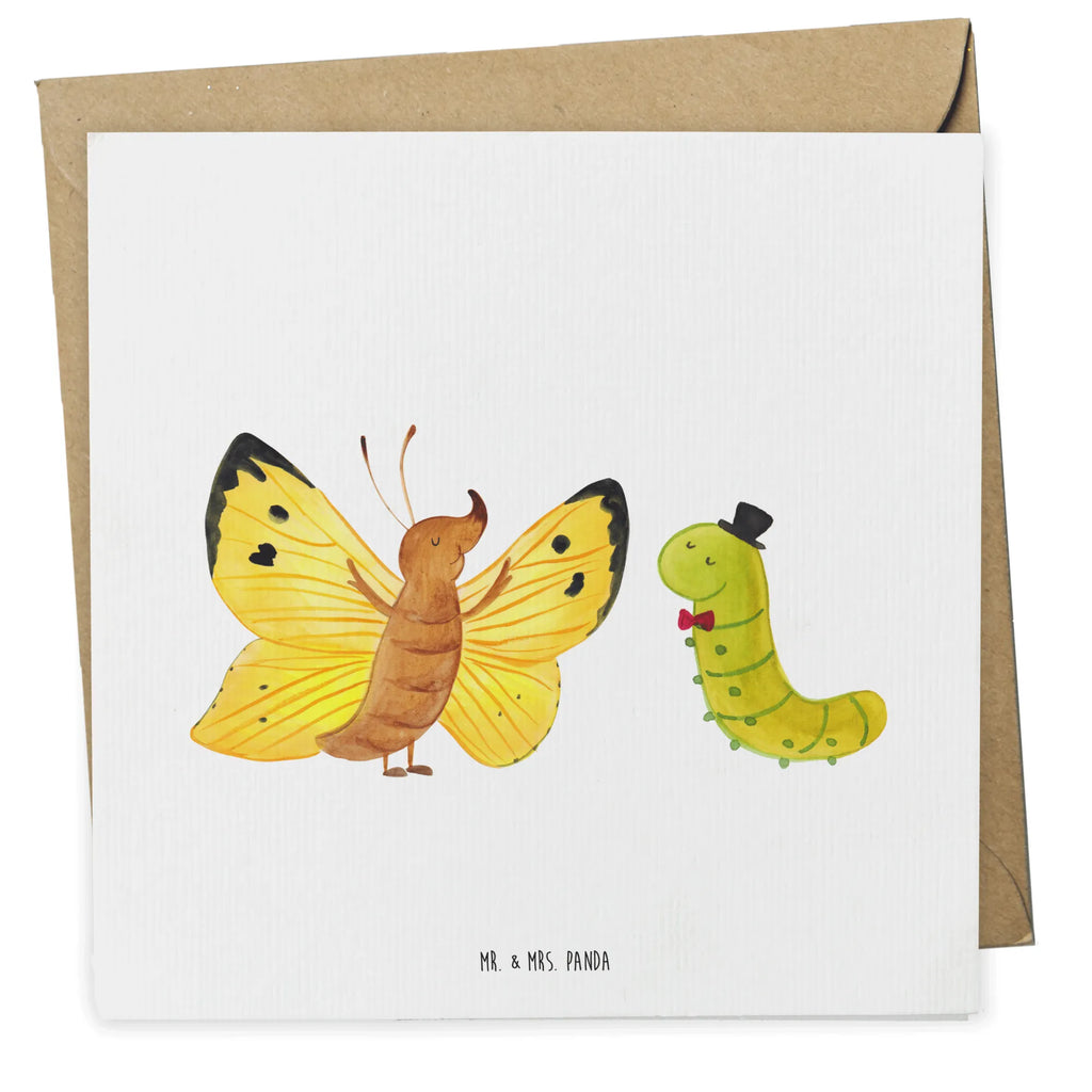Deluxe Card Caterpillar butterfly Grußkarte, Hochzeitskarte, Karte, Glückwunschkarte, Klappkarte, Geburtstagskarte, Einladungskarte, Hochwertige Grußkarte, Hochwertige Klappkarte, Tiermotive, Gute Laune, lustige Sprüche, Tiere, Schmetterling, Hut, Entwicklung, Schönheit, Kokon, Zitronenfalter, Hütchen, Erwachsen werden, Aufwachsen, Raupe