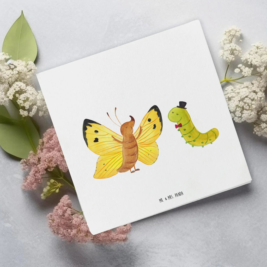 Deluxe Card Caterpillar butterfly Grußkarte, Hochzeitskarte, Karte, Glückwunschkarte, Klappkarte, Geburtstagskarte, Einladungskarte, Hochwertige Grußkarte, Hochwertige Klappkarte, Tiermotive, Gute Laune, lustige Sprüche, Tiere, Schmetterling, Hut, Entwicklung, Schönheit, Kokon, Zitronenfalter, Hütchen, Erwachsen werden, Aufwachsen, Raupe