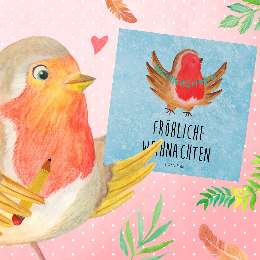 Deluxe Card robin Christmas Karte, Grußkarte, Klappkarte, Einladungskarte, Hochwertige Klappkarte, Hochzeitskarte, Hochwertige Grußkarte, Glückwunschkarte, Geburtstagskarte, Winter, Weihnachten, Weihnachtsdeko, Nikolaus, Advent, Heiligabend, Wintermotiv, Frohe Weihnachten, Weihnachtsmotiv, xmas, Vogel, Weihnachtsgruß