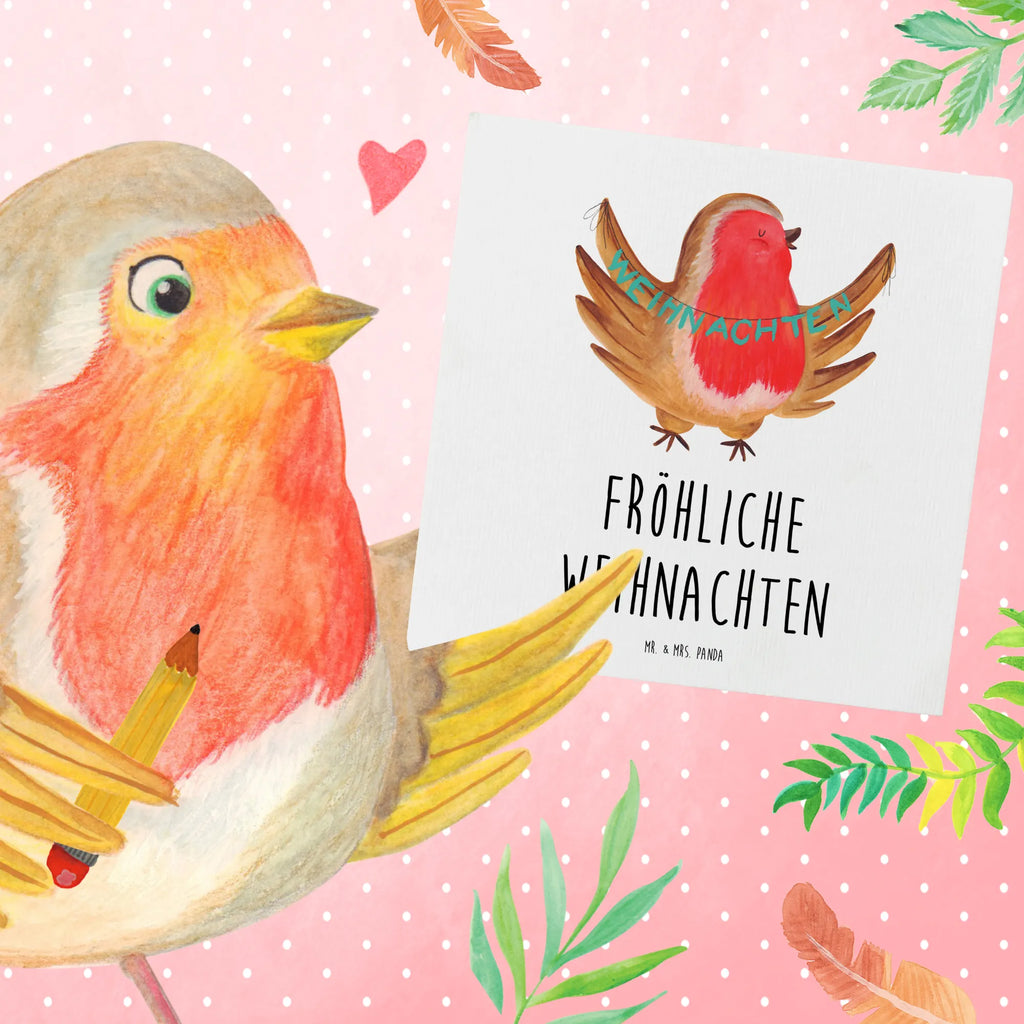 Deluxe Card robin Christmas Karte, Grußkarte, Klappkarte, Einladungskarte, Hochwertige Klappkarte, Hochzeitskarte, Hochwertige Grußkarte, Glückwunschkarte, Geburtstagskarte, Winter, Weihnachten, Weihnachtsdeko, Nikolaus, Advent, Heiligabend, Wintermotiv, Frohe Weihnachten, Weihnachtsmotiv, xmas, Vogel, Weihnachtsgruß