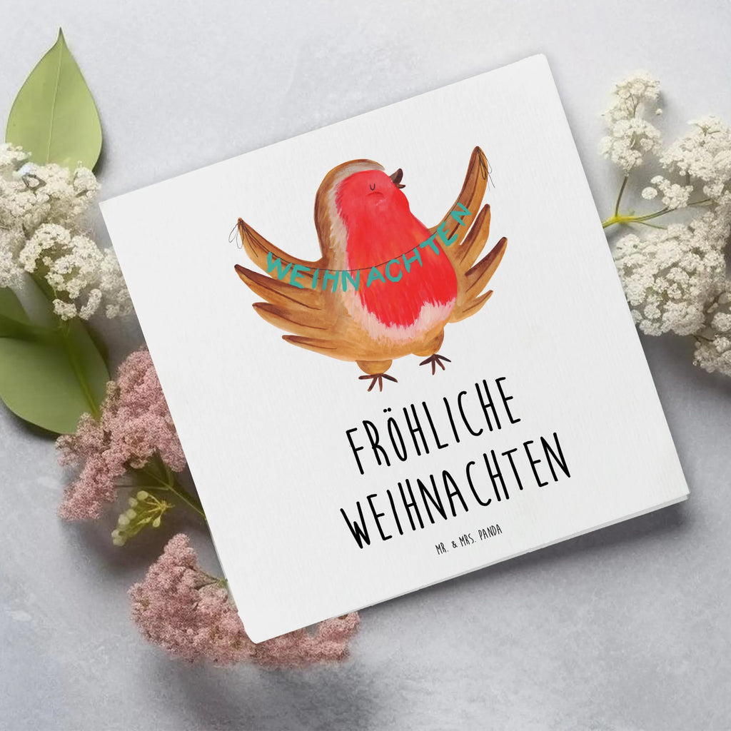 Deluxe Card robin Christmas Karte, Grußkarte, Klappkarte, Einladungskarte, Hochwertige Klappkarte, Hochzeitskarte, Hochwertige Grußkarte, Glückwunschkarte, Geburtstagskarte, Winter, Weihnachten, Weihnachtsdeko, Nikolaus, Advent, Heiligabend, Wintermotiv, Frohe Weihnachten, Weihnachtsmotiv, xmas, Vogel, Weihnachtsgruß