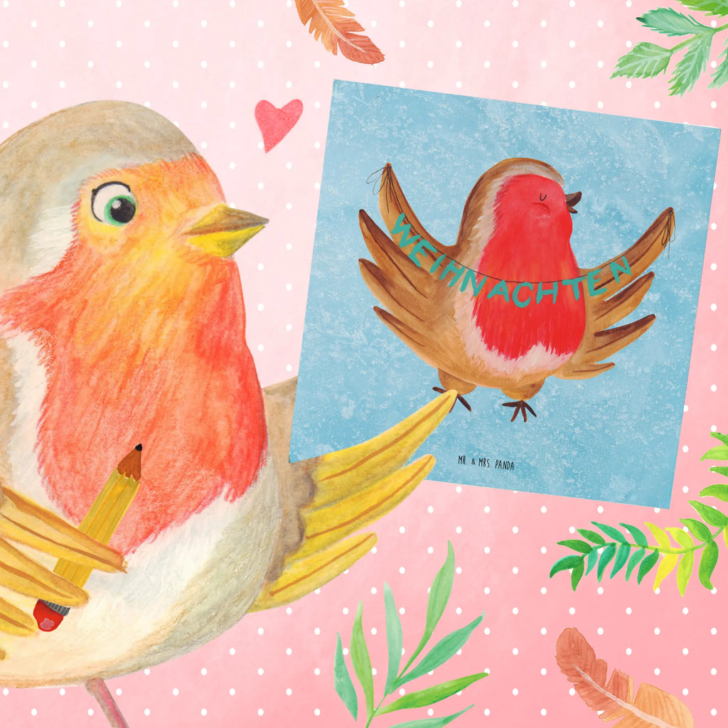 Deluxe Card robin Christmas Karte, Grußkarte, Klappkarte, Einladungskarte, Hochwertige Klappkarte, Hochzeitskarte, Hochwertige Grußkarte, Glückwunschkarte, Geburtstagskarte, Winter, Weihnachten, Weihnachtsdeko, Nikolaus, Advent, Heiligabend, Wintermotiv, Frohe Weihnachten, Weihnachtsmotiv, xmas, Vogel, Weihnachtsgruß