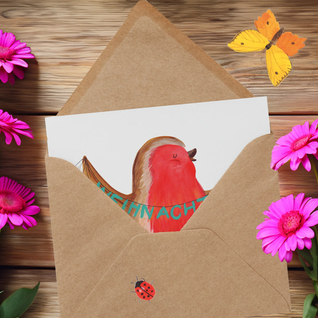 Deluxe Card robin Christmas Karte, Grußkarte, Klappkarte, Einladungskarte, Hochwertige Klappkarte, Hochzeitskarte, Hochwertige Grußkarte, Glückwunschkarte, Geburtstagskarte, Winter, Weihnachten, Weihnachtsdeko, Nikolaus, Advent, Heiligabend, Wintermotiv, Frohe Weihnachten, Weihnachtsmotiv, xmas, Vogel, Weihnachtsgruß