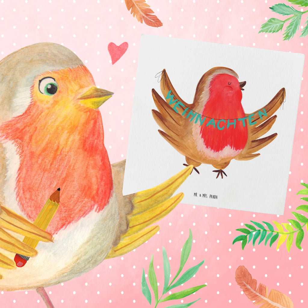 Deluxe Card robin Christmas Karte, Grußkarte, Klappkarte, Einladungskarte, Hochwertige Klappkarte, Hochzeitskarte, Hochwertige Grußkarte, Glückwunschkarte, Geburtstagskarte, Winter, Weihnachten, Weihnachtsdeko, Nikolaus, Advent, Heiligabend, Wintermotiv, Frohe Weihnachten, Weihnachtsmotiv, xmas, Vogel, Weihnachtsgruß