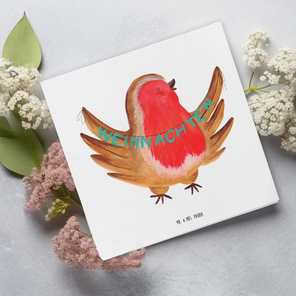 Deluxe Card robin Christmas Karte, Grußkarte, Klappkarte, Einladungskarte, Hochwertige Klappkarte, Hochzeitskarte, Hochwertige Grußkarte, Glückwunschkarte, Geburtstagskarte, Winter, Weihnachten, Weihnachtsdeko, Nikolaus, Advent, Heiligabend, Wintermotiv, Frohe Weihnachten, Weihnachtsmotiv, xmas, Vogel, Weihnachtsgruß