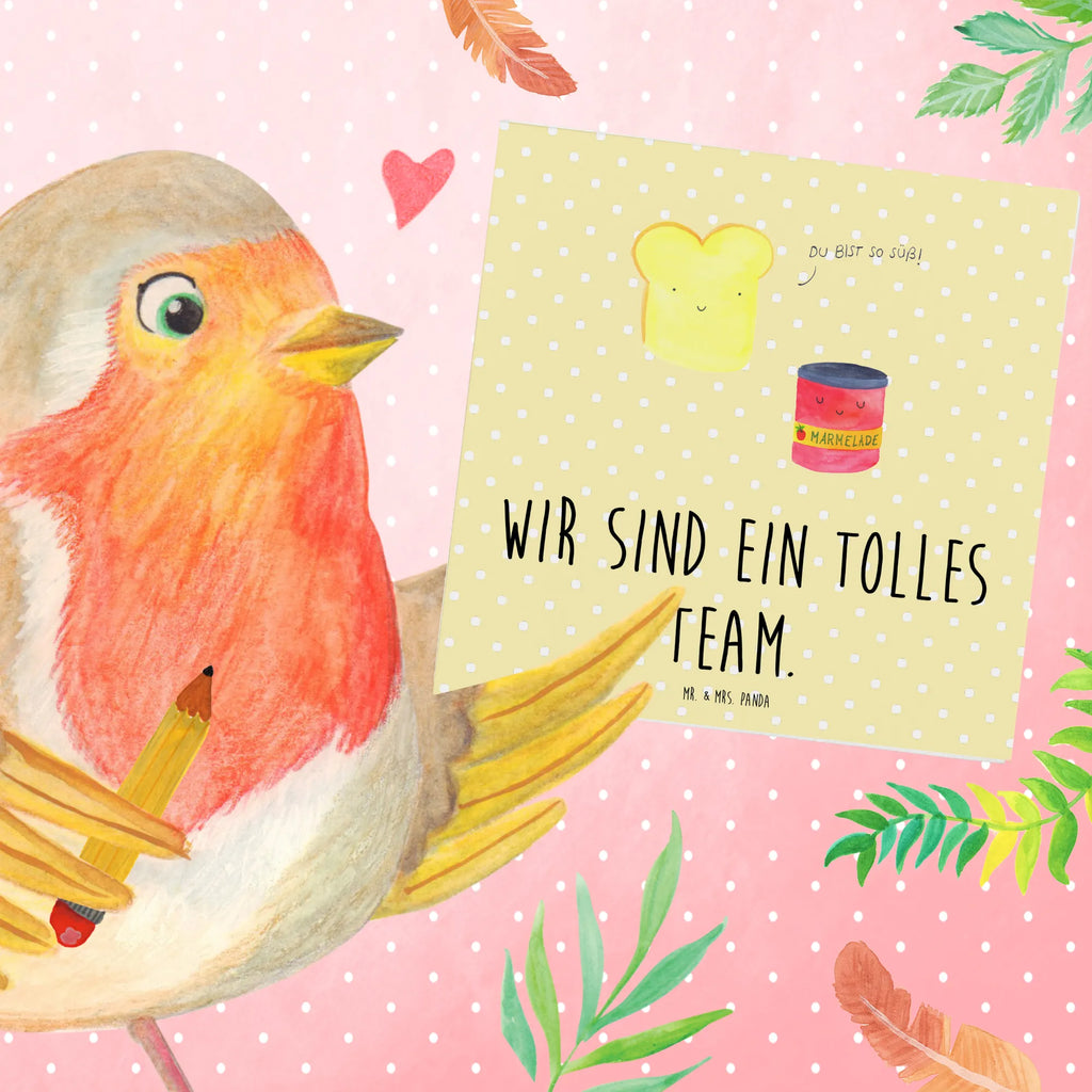 Deluxe Card toast jam Hochwertige Klappkarte, Einladungskarte, Hochzeitskarte, Grußkarte, Glückwunschkarte, Geburtstagskarte, Klappkarte, Karte, Hochwertige Grußkarte, Tiermotive, Gute Laune, lustige Sprüche, Tiere, Toast, Küche Spruch, Küche Deko, Frühstück Einladung, süß, süße Postkarte, Dreamteam, Marmelade, Brot, Toastbrot