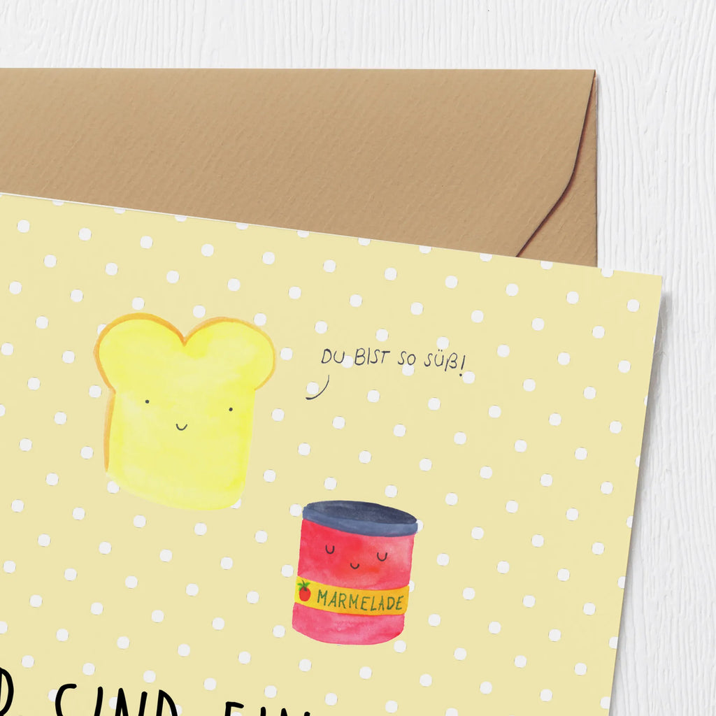Deluxe Card toast jam Hochwertige Klappkarte, Einladungskarte, Hochzeitskarte, Grußkarte, Glückwunschkarte, Geburtstagskarte, Klappkarte, Karte, Hochwertige Grußkarte, Tiermotive, Gute Laune, lustige Sprüche, Tiere, Toast, Küche Spruch, Küche Deko, Frühstück Einladung, süß, süße Postkarte, Dreamteam, Marmelade, Brot, Toastbrot